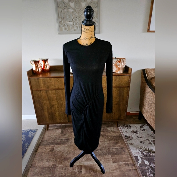 Zara Dresses Zara Medium Midi Dress Ribbed Poshmark